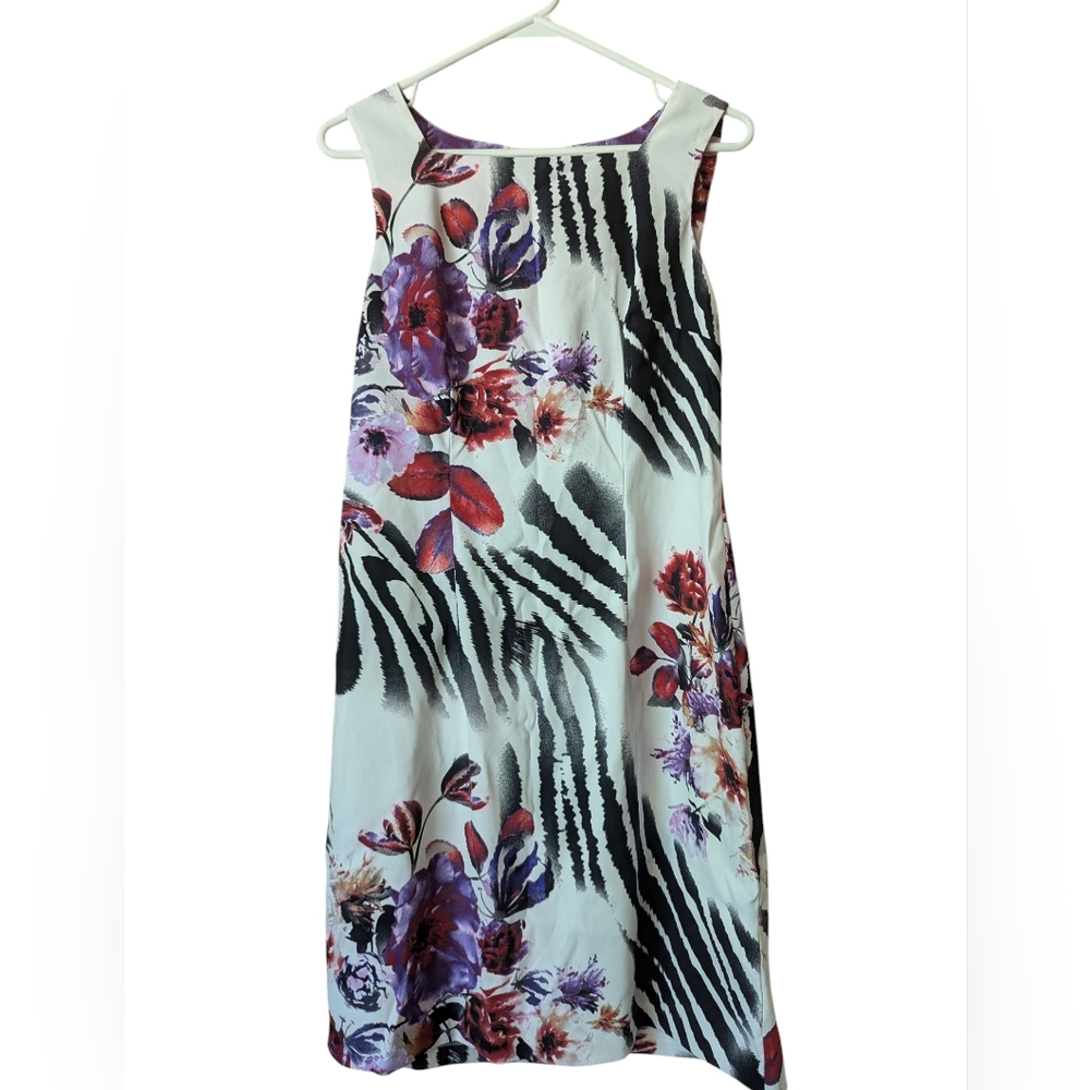 ALYX Dress Womens 12 Sheath Spring Florals Pale Purple Sleeveless Career